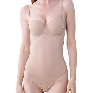 Lu's Chic Backless Bodysuit Bridal Body Shaper Thong Low Back Shapewear Large